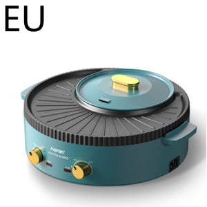 Multi-Function Hot Pot Barbecue One-Piece Cooker | 2-in-1 Electric Grill & Hotpot – Vintoba Smart Kitchen Gadget