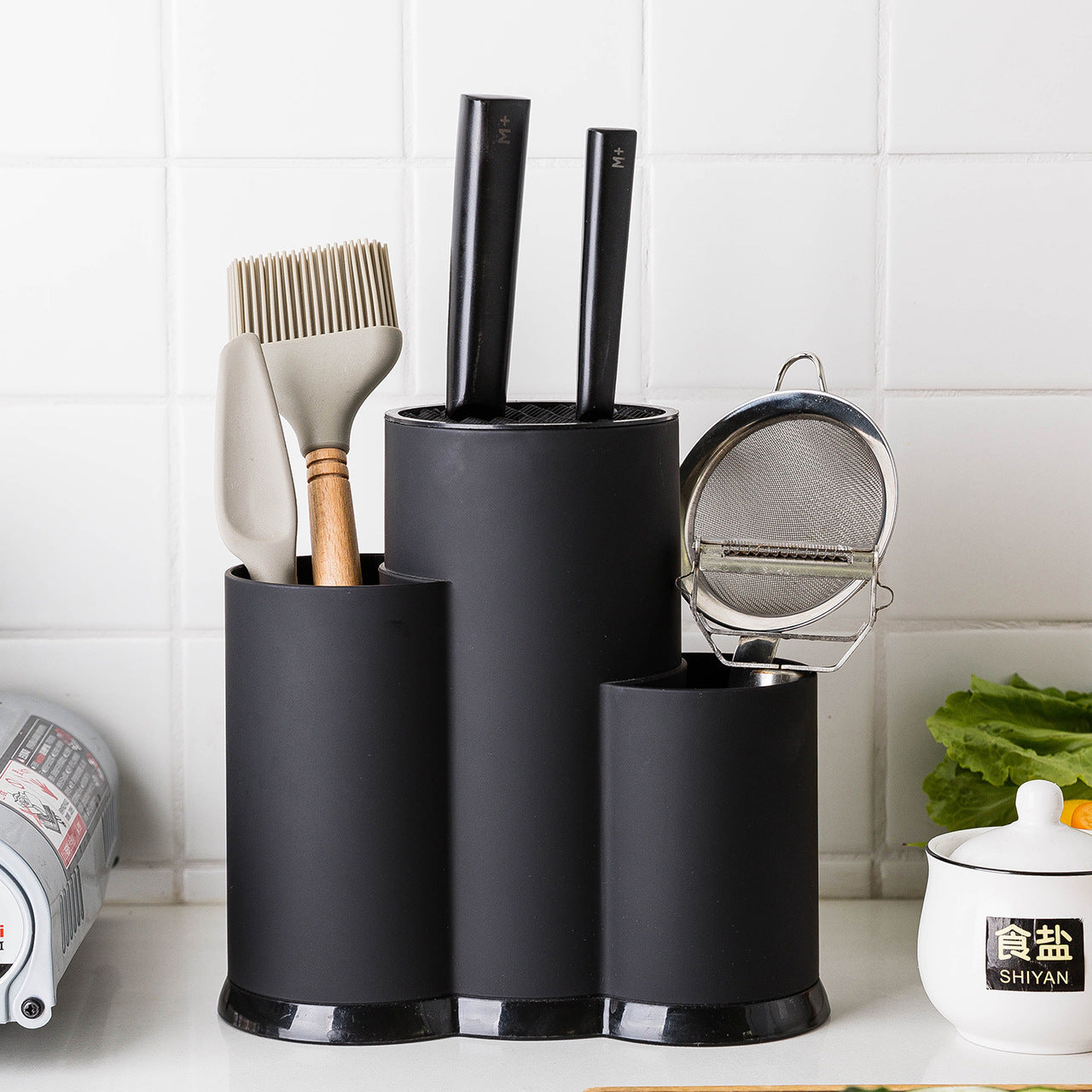 Multifunctional Knife Holder & Cutting Board Rack | TPR Material Waterproof Kitchen Organizer | Vintoba Storage Solutions
