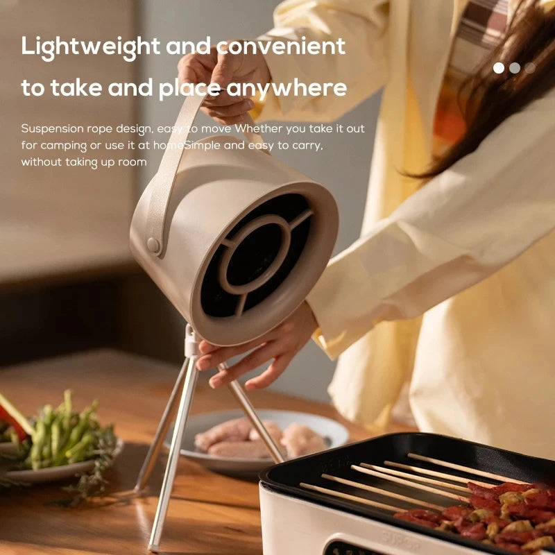 Portable Desktop Exhaust Fan – Mini USB Kitchen Hood Extractor for Cooking, BBQ & Smoke Removal | Smart Kitchen Gadget by Vintoba