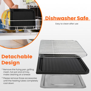 3-in-1 Electric Hot Pot with Grill | 1600W Smokeless Korean BBQ & Shabu Shabu Combo Cooker – Vintoba Smart Kitchen Gadget