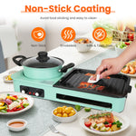 3-in-1 Electric Hot Pot with Grill | 1600W Smokeless Korean BBQ & Shabu Shabu Combo Cooker – Vintoba Smart Kitchen Gadget