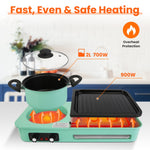 3-in-1 Electric Hot Pot with Grill | 1600W Smokeless Korean BBQ & Shabu Shabu Combo Cooker – Vintoba Smart Kitchen Gadget