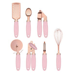 Kitchen Peeler & Utensil Set – 7PC Rose Gold Stainless Steel Cooking Tools | Elegant Copper-Plated Kitchen Gadget by Vintoba