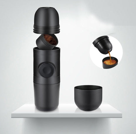 Condensed Portable Mini Coffee Machine | Manual Espresso Maker for Travel & Home – Vintoba