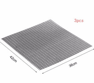 Barbecue Non-Stick Grilling Mat | Reusable Teflon BBQ Mesh Sheet for Outdoor Cooking & Kitchen Essentials – Vintoba