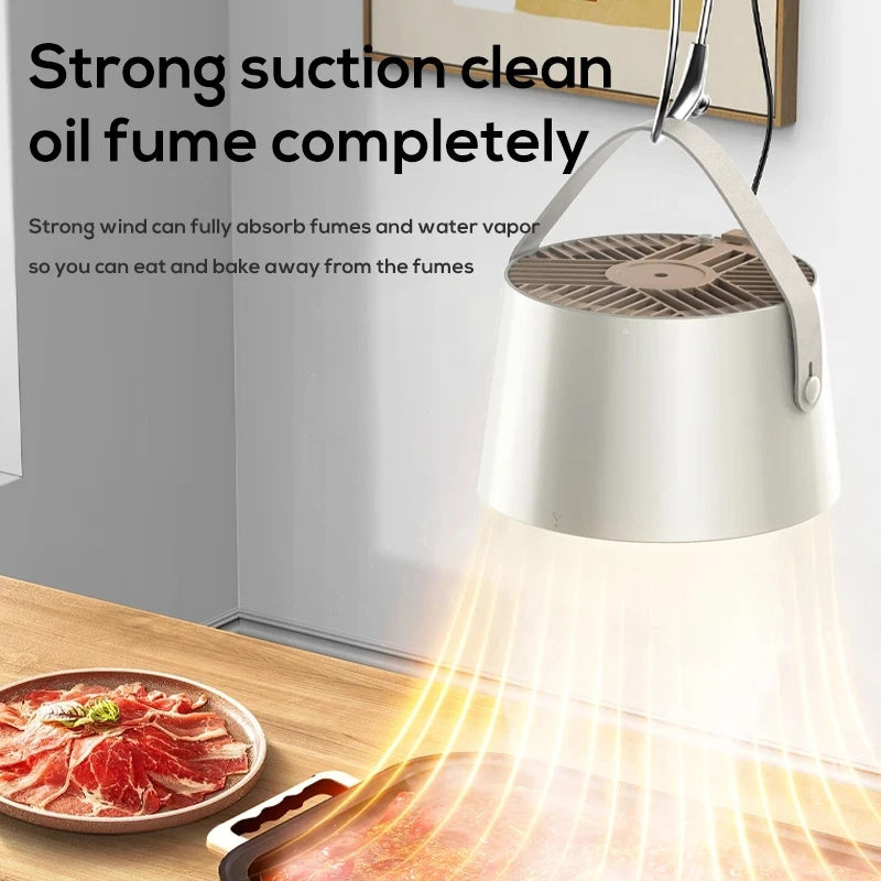 Portable Desktop Exhaust Fan – Mini USB Kitchen Hood Extractor for Cooking, BBQ & Smoke Removal | Smart Kitchen Gadget by Vintoba
