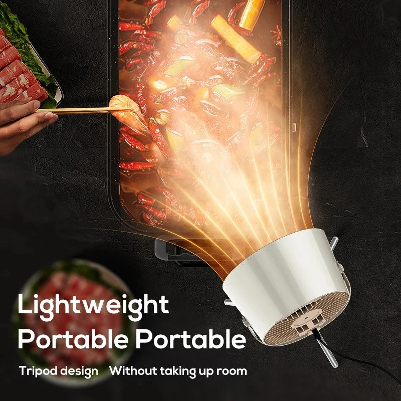 Portable Desktop Exhaust Fan – Mini USB Kitchen Hood Extractor for Cooking, BBQ & Smoke Removal | Smart Kitchen Gadget by Vintoba