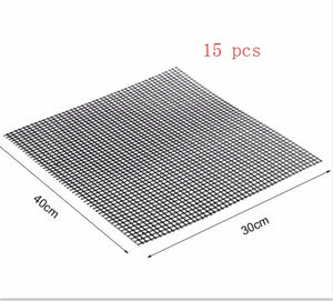 Barbecue Non-Stick Grilling Mat | Reusable Teflon BBQ Mesh Sheet for Outdoor Cooking & Kitchen Essentials – Vintoba
