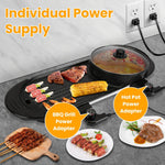 2200W 2-in-1 Electric Hot Pot with BBQ Grill | Smokeless Korean BBQ & Hotpot Combo – Dual Temperature Control Cooker by Vintoba