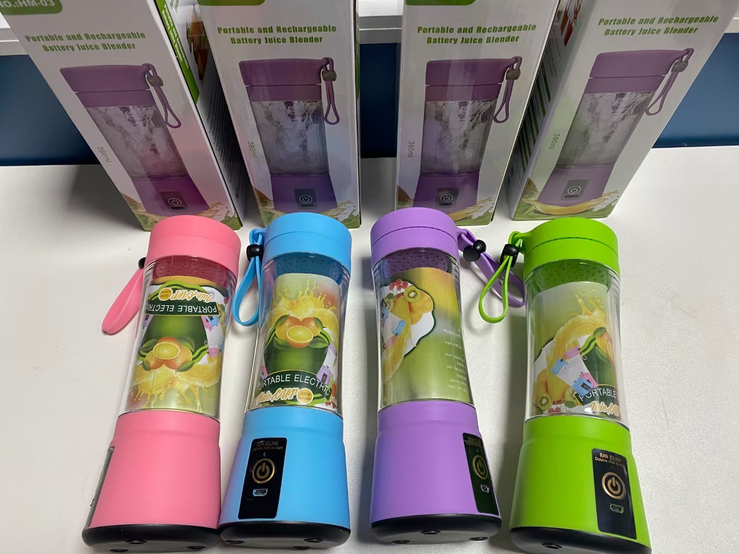Portable Blender USB Rechargeable Mini Juicer | 6-Blade Smoothie & Fruit Mixer – Vintoba