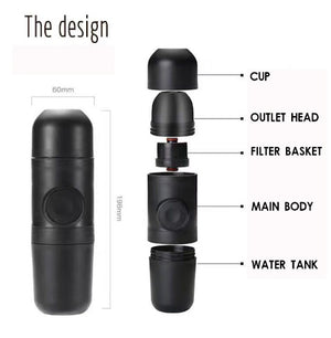 Condensed Portable Mini Coffee Machine | Manual Espresso Maker for Travel & Home – Vintoba
