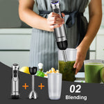 Biolomix 4-in-1 Handheld Blender | 1200W Stainless Steel Immersion Stick Blender for Smoothies, Baby Food & Soups – Vintoba