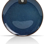 6pc Ceramic Stoneware Plates Blue Elegant 11.65in/10.5in/8inDinner Plates Sets Home Restaurant Table Dinnerware Sets