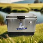 51 Liter Stainless Steel Portable Cooler Box Multi-Functional Dual-Purpose Cold/Warm Food/Beverage Ice Chest for Camping