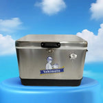 51 Liter Stainless Steel Portable Cooler Box Multi-Functional Dual-Purpose Cold/Warm Food/Beverage Ice Chest for Camping