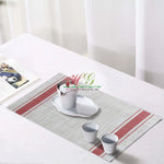 HuanGang Factory Wholesale Strip Placemat Kitchen Necessary Heat Resistant Custom Plastic Washable Custom Printed Pvc Placemats