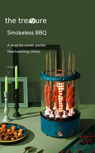 Automatic Multi-Function Smoke-Free Skewers Machine | Electric Indoor BBQ Grill for Kebabs & Meat | Vintoba Kitchen Tools