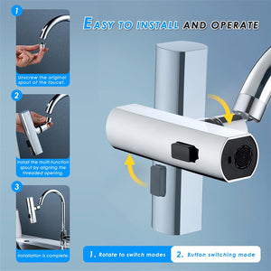 Kitchen Faucet Waterfall Outlet Nozzle | 360° Rotating Splash-Proof Bubbler Attachment – Vintoba Kitchen Gadgets