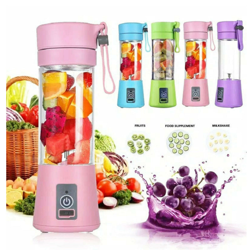 Portable Blender USB Rechargeable Mini Juicer | 6-Blade Smoothie & Fruit Mixer – Vintoba
