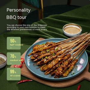 Automatic Multi-Function Smoke-Free Skewers Machine | Electric Indoor BBQ Grill for Kebabs & Meat | Vintoba Kitchen Tools