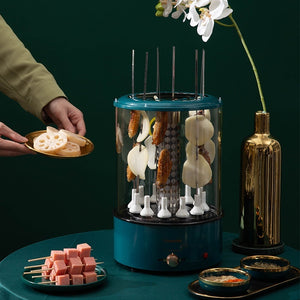 Automatic Multi-Function Smoke-Free Skewers Machine | Electric Indoor BBQ Grill for Kebabs & Meat | Vintoba Kitchen Tools
